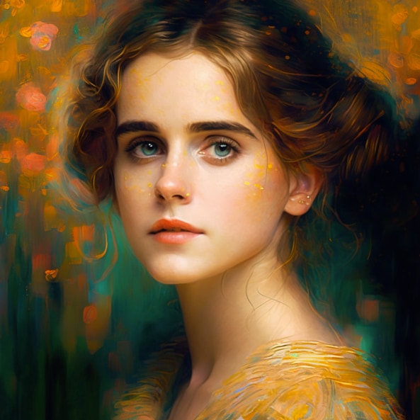 emma-watson-art-style-of-gustav-klimt