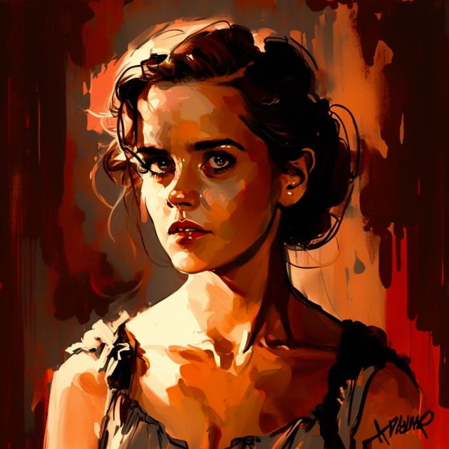 emma-watson-art-style-of-ralph-bakshi