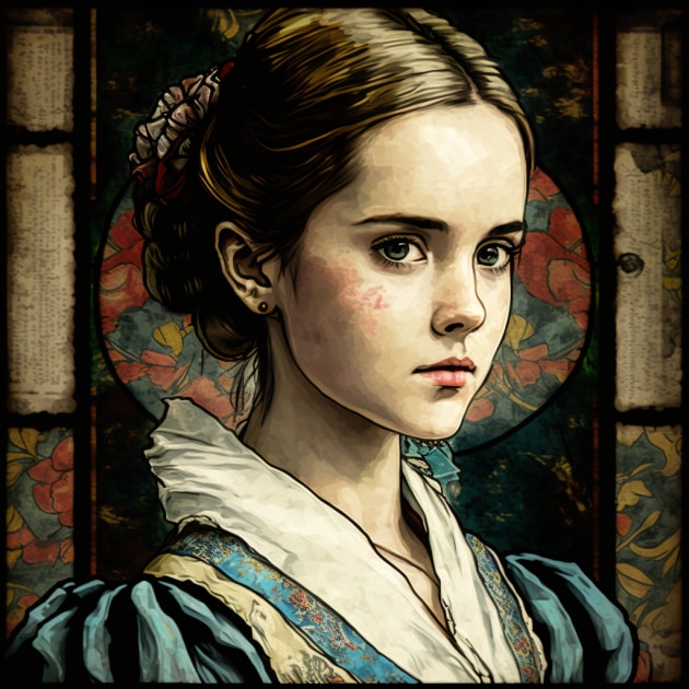 emma-watson-art-style-of-utagawa-kuniyoshi