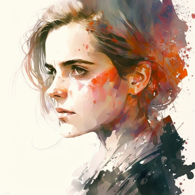 emma-watson-art-style-of-yoshitaka-amano