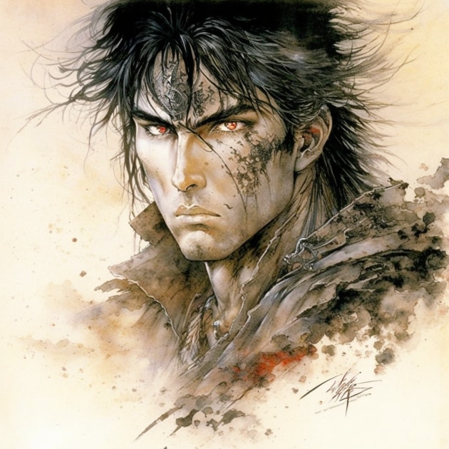 eren-yeager-art-style-of-luis-royo