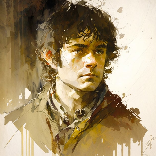 frodo-baggins-art-style-of-alex-maleev