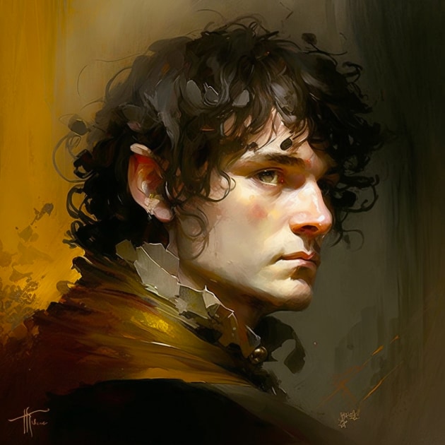 frodo-baggins-art-style-of-anne-bachelier