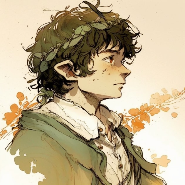 frodo-baggins-art-style-of-claire-wendling