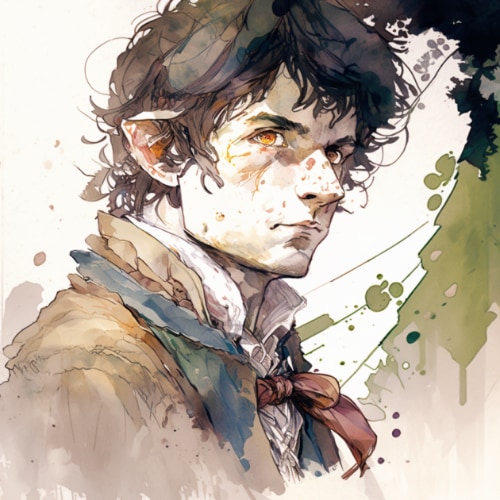 frodo-baggins-art-style-of-eric-canete