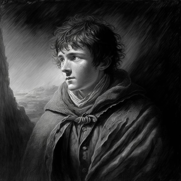 frodo-baggins-art-style-of-gustave-dore