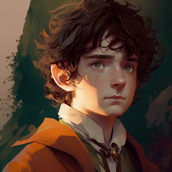 frodo-baggins-art-style-of-ilya-kuvshinov