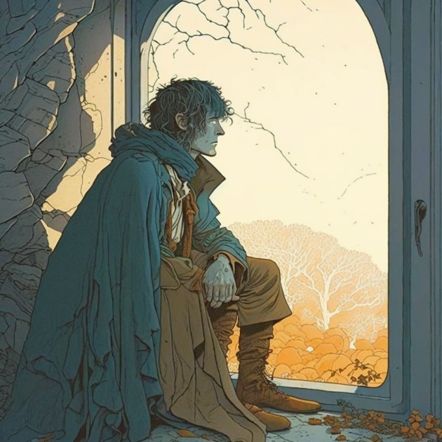 frodo-baggins-art-style-of-jean-giraud