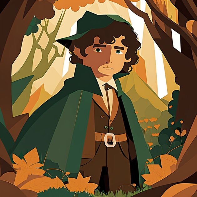 frodo-baggins-art-style-of-josh-agle