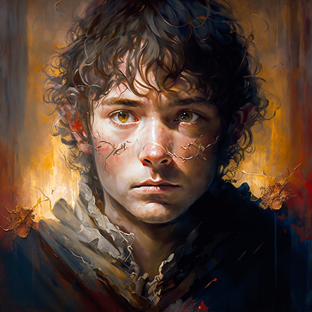 frodo-baggins-art-style-of-karol-bak