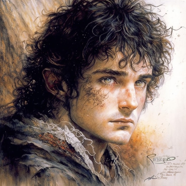 frodo-baggins-art-style-of-luis-royo