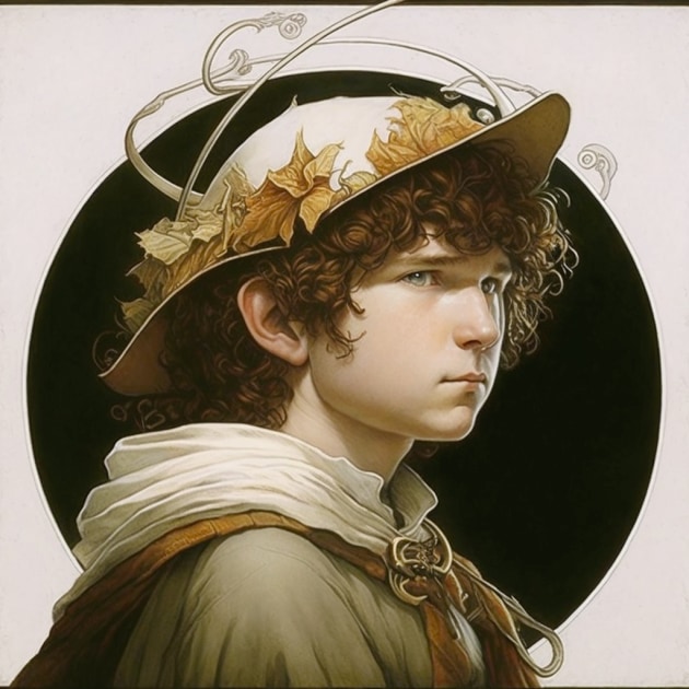 frodo-baggins-art-style-of-michael-parkes