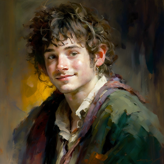 frodo-baggins-art-style-of-pino-daeni