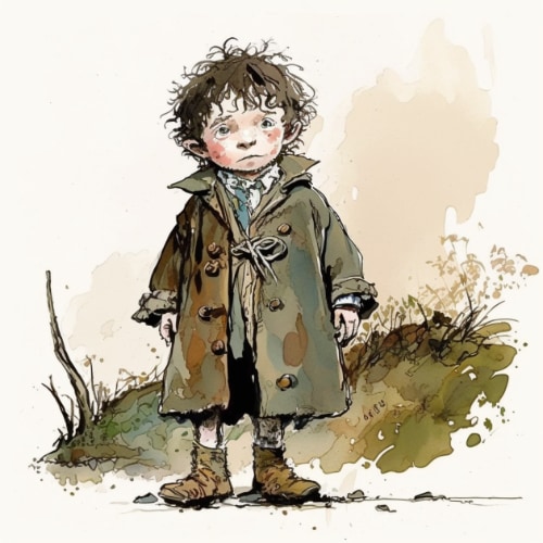 frodo-baggins-art-style-of-quentin-blake