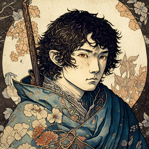 frodo-baggins-art-style-of-utagawa-kuniyoshi