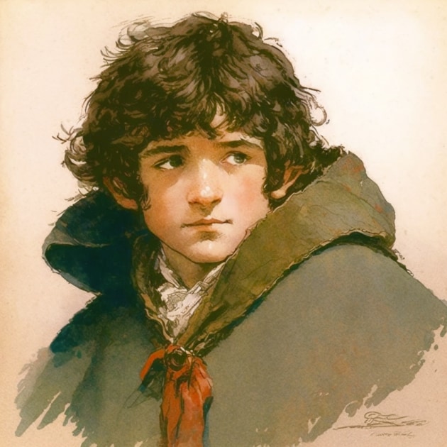 frodo-baggins-art-style-of-warwick-goble