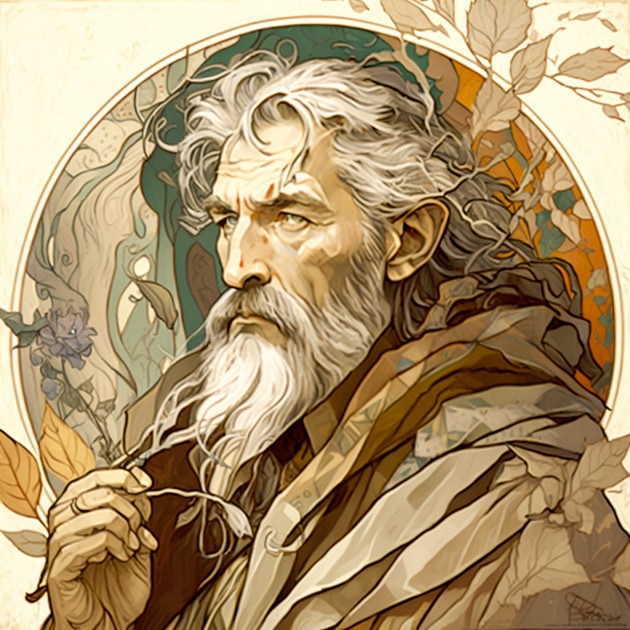 gandalf-art-style-of-alphonse-mucha