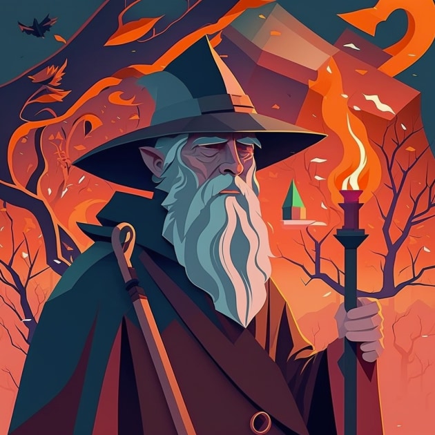 gandalf-art-style-of-josh-agle