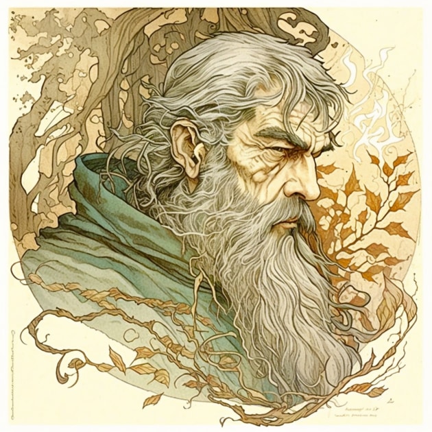 gandalf-art-style-of-rebecca-guay