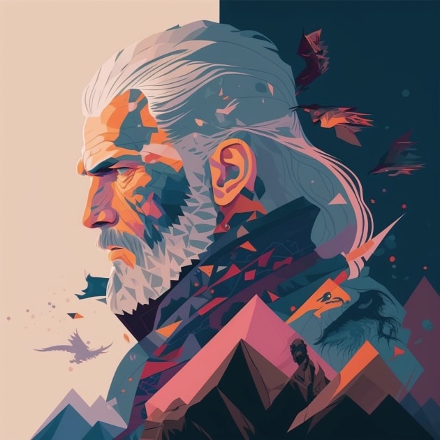 geralt-of-rivia-art-style-of-aaron-douglas