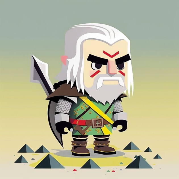 geralt-of-rivia-art-style-of-jon-burgerman