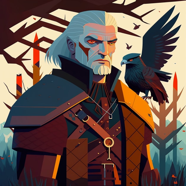 geralt-of-rivia-art-style-of-josh-agle