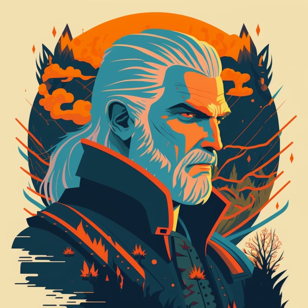 geralt-of-rivia-art-style-of-tom-whalen