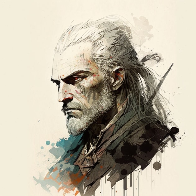 geralt-of-rivia-art-style-of-william-timlin