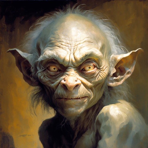 gollum-art-style-of-boris-vallejo