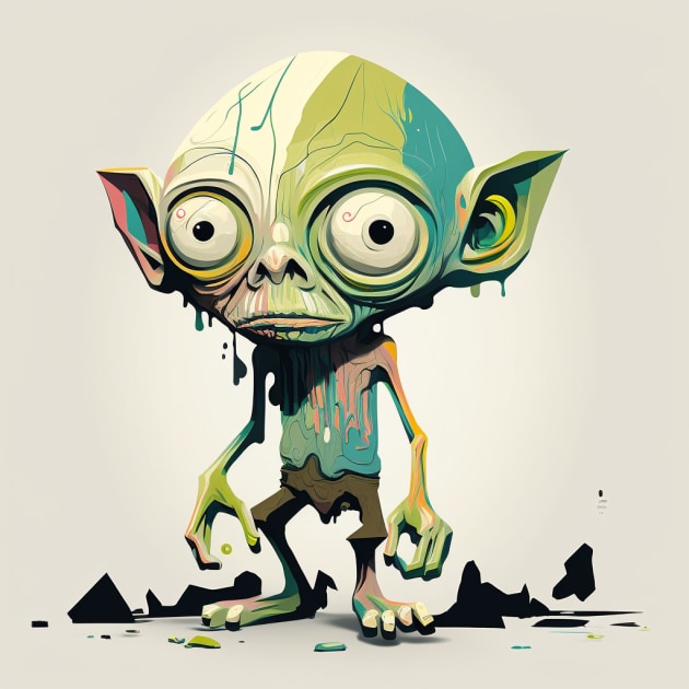 gollum-art-style-of-jon-burgerman