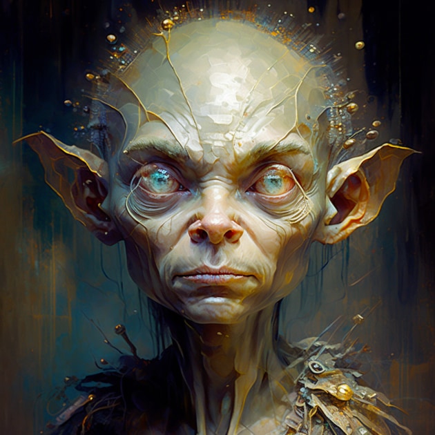 gollum-art-style-of-karol-bak