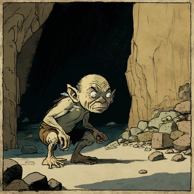 gollum-art-style-of-randolph-caldecott