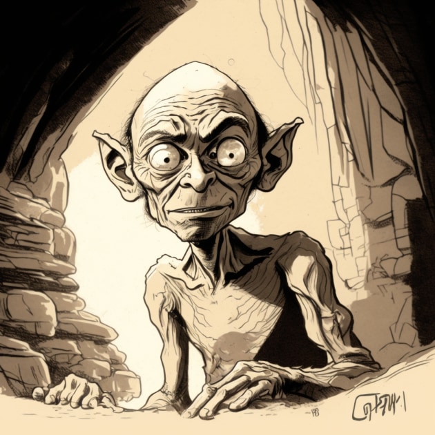 gollum-art-style-of-steve-ditko