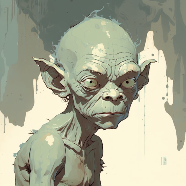 gollum-art-style-of-tomer-hanuka