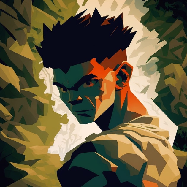 gon-freecss-art-style-of-aaron-douglas