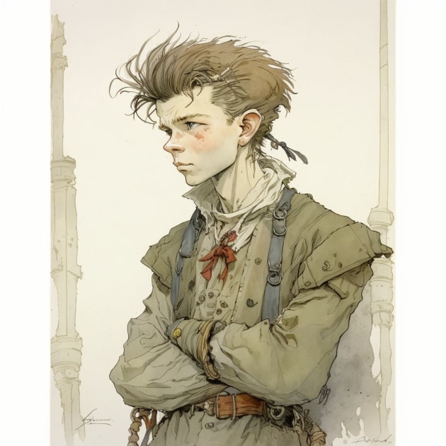 gon-freecss-art-style-of-anton-pieck