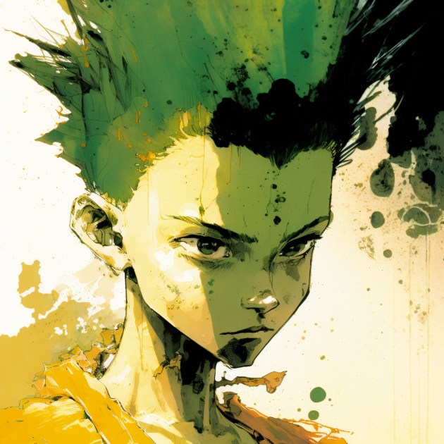 gon-freecss-art-style-of-bill-sienkiewicz