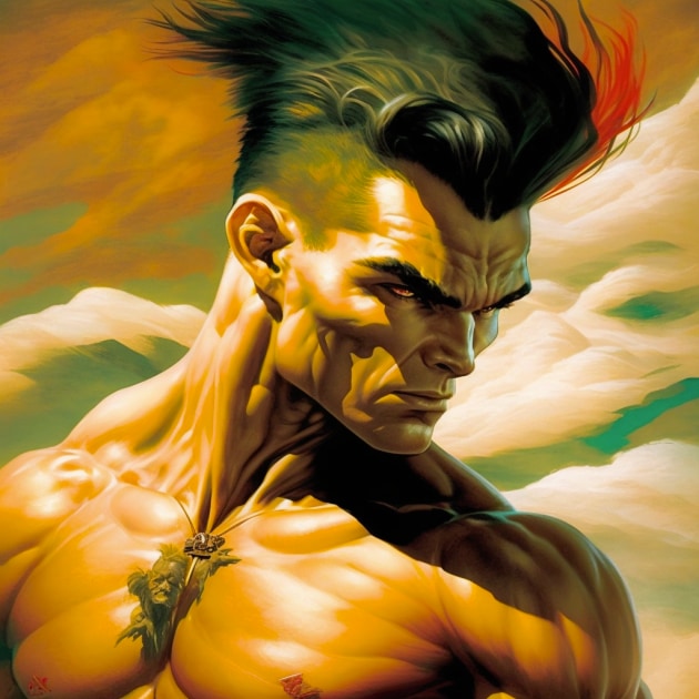 gon-freecss-art-style-of-boris-vallejo