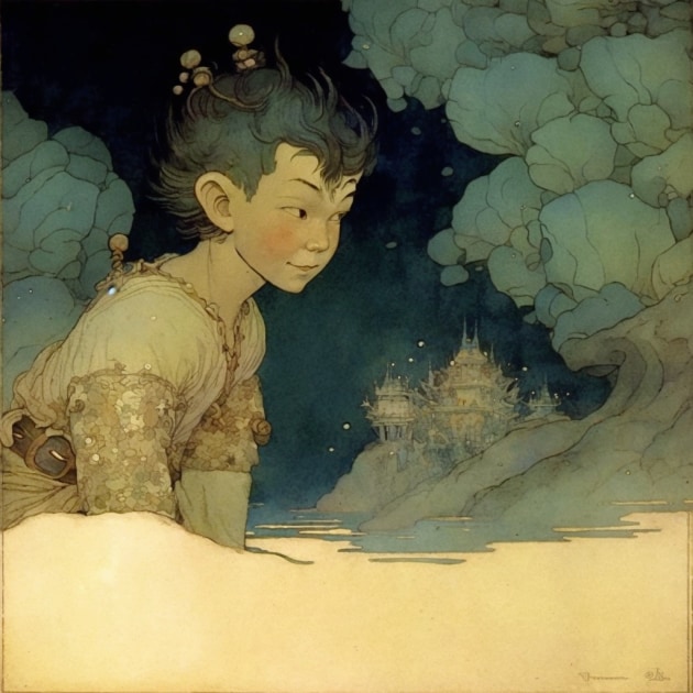 gon-freecss-art-style-of-edmund-dulac