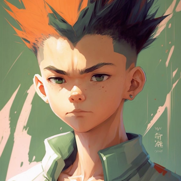 gon-freecss-art-style-of-ilya-kuvshinov