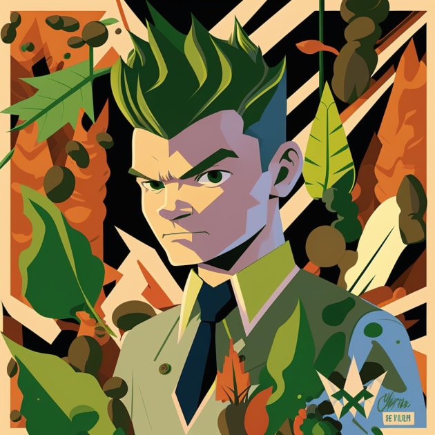 gon-freecss-art-style-of-josh-agle