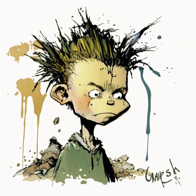 gon-freecss-art-style-of-quentin-blake