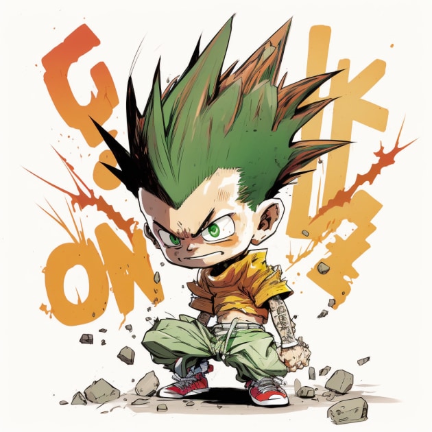 gon-freecss-art-style-of-skottie-young