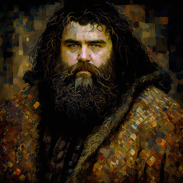 hagrid-art-style-of-gustav-klimt