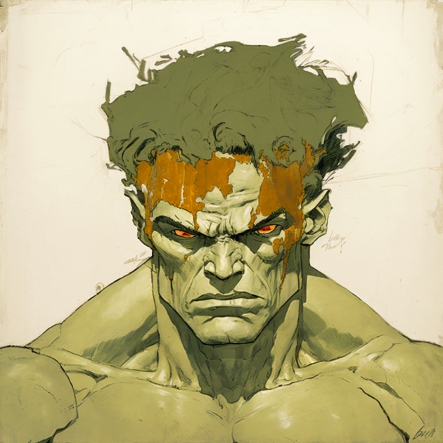 hulk-art-style-of-egon-schiele