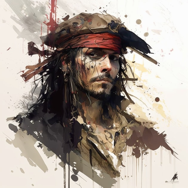 jack-sparrow-art-style-of-alex-maleev