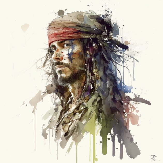 jack-sparrow-art-style-of-david-mack