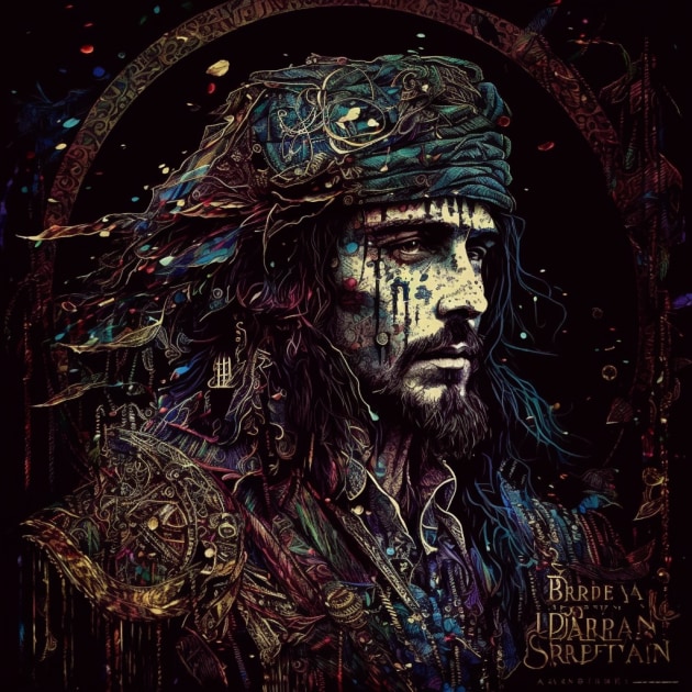 jack-sparrow-art-style-of-harry-clarke