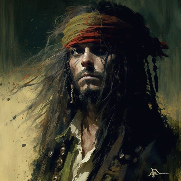 jack-sparrow-art-style-of-jeffrey-catherine-jones