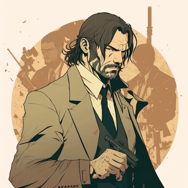 john-wick-art-style-of-akihiko-yoshida